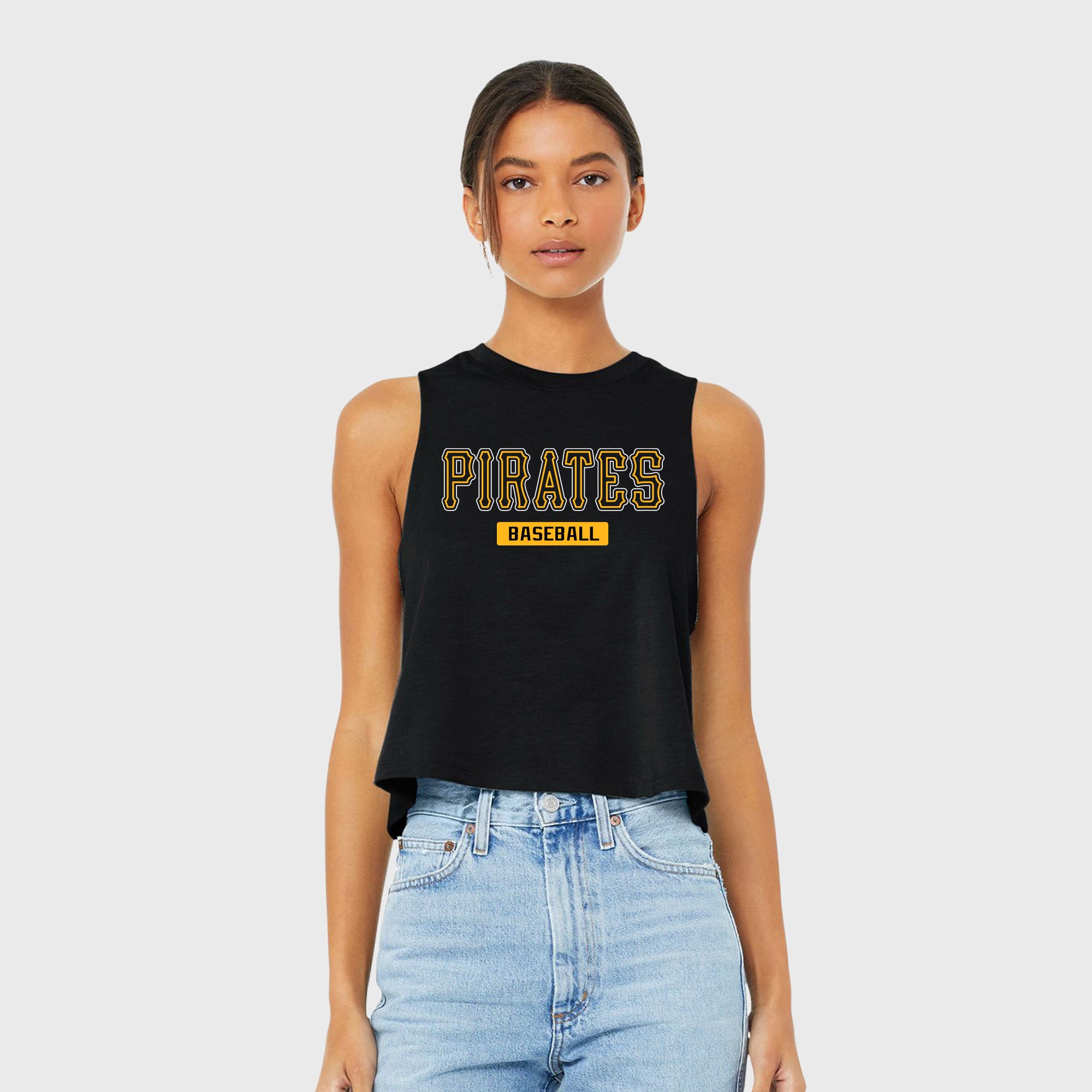 Pirates Baseball Crop Racerback Tank Top