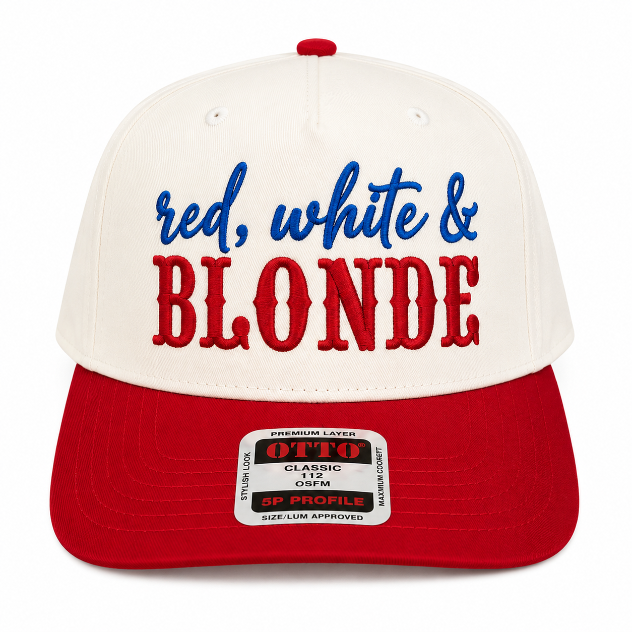 Red, White, and Blonde Snap Back
