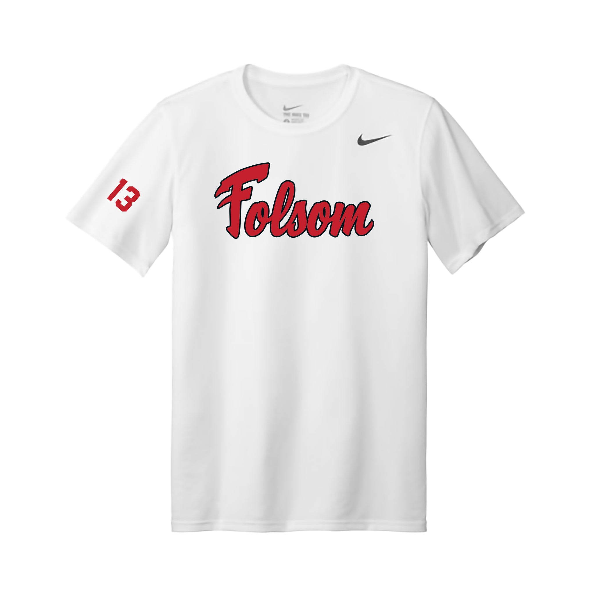 Flames Adult Nike Legend Tee (White)