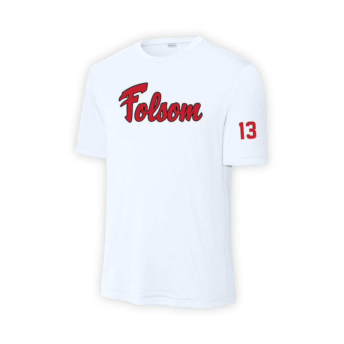 Flames Youth Performance Tee (White)