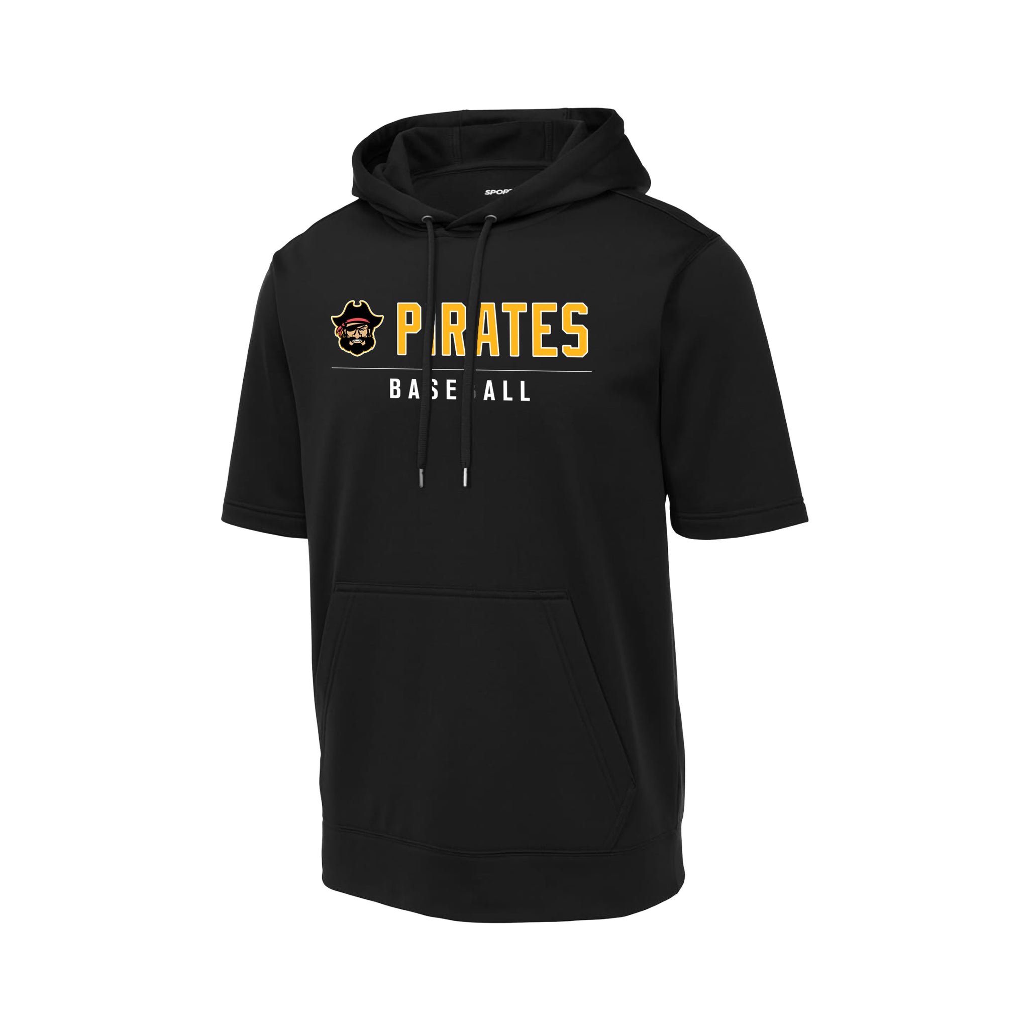 Pirates Youth Fleece Short Sleeve Hooded Pullover