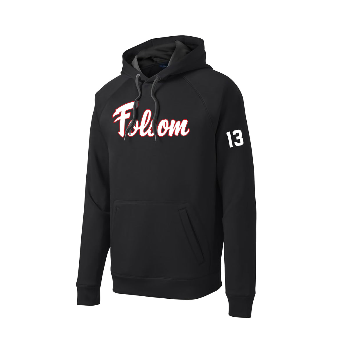 Flames Adult Tech Fleece Hooded Sweatshirt