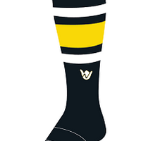 Black/Gold/White Custom Pirates Baseball Sock