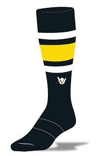 Black/Gold/White Custom Pirates Baseball Sock